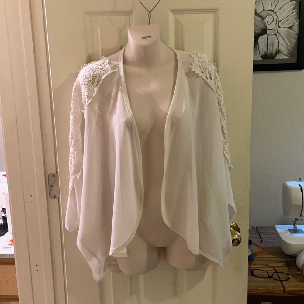 Papaya Cream Shawl Blouse in medium